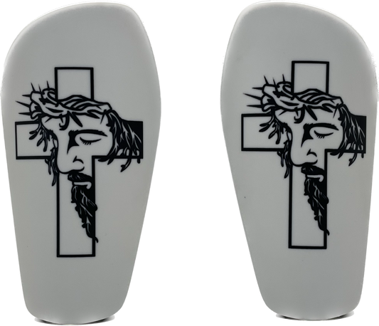 Anointed Athlete White Shin Pads