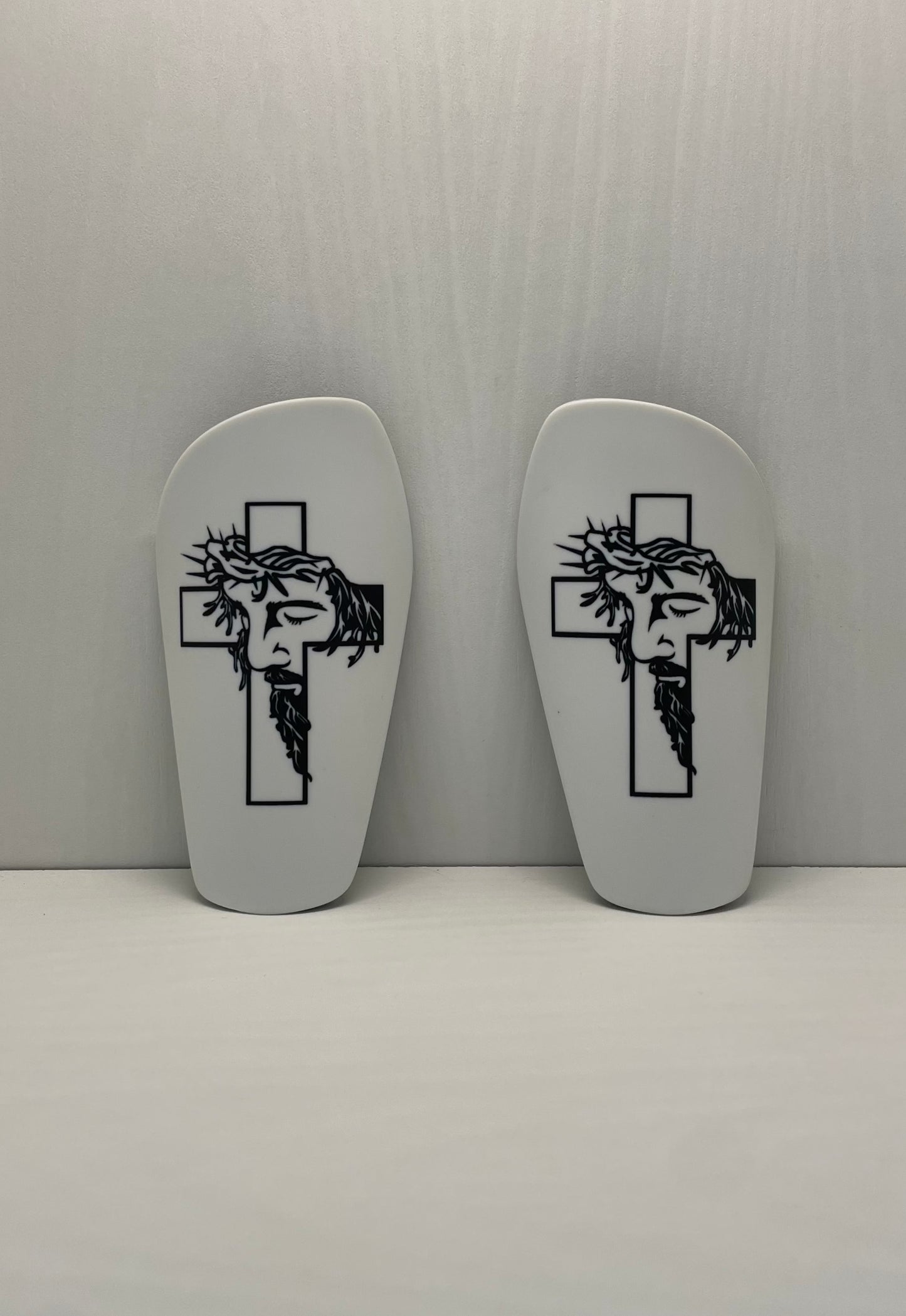 Anointed Athlete White Shin Pads